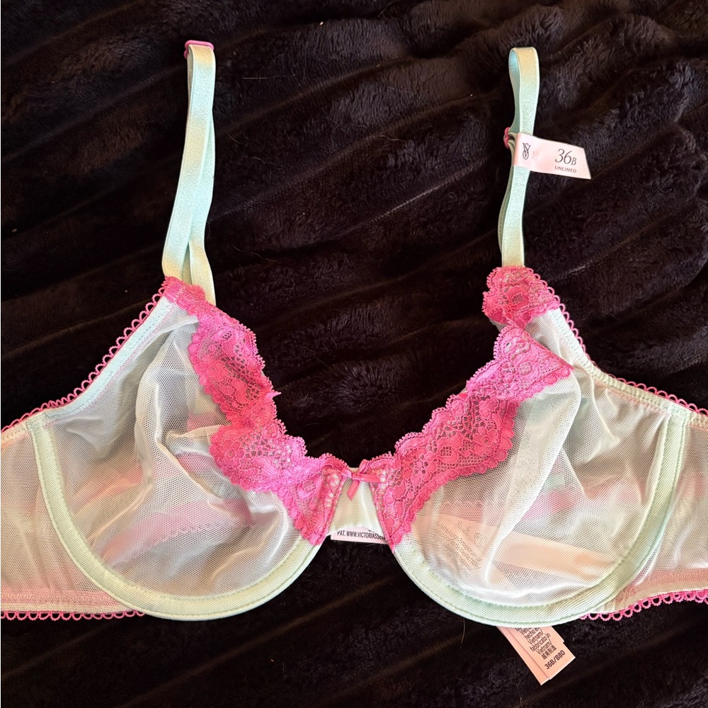 NWT Victoria's Secret Tease Unlined Demi Bra 36B